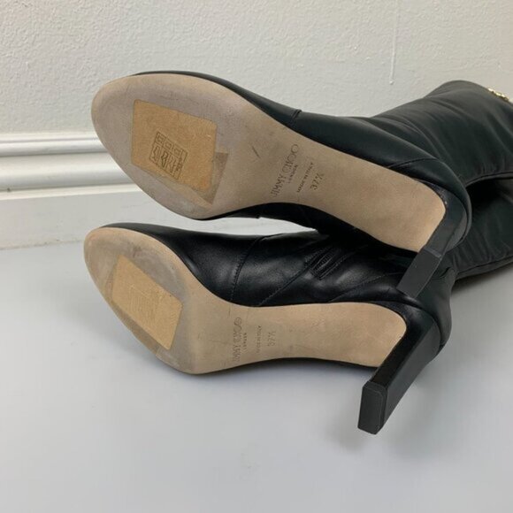 NIB Authentic Jimmy Choo Mahesa 100 Knee Boots SIze 37.5 - Picture 3 of 13